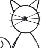 Maxbell Hydroponic Plant Vase with Cat Metal Holder for Home Bonsai Decor Desk Decor Black