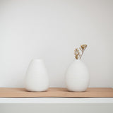 Maxbell 4x European Style Vases White Minimalist Flower Vases for Table Desktop Desk