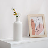 Maxbell 4x European Style Vases White Minimalist Flower Vases for Table Desktop Desk