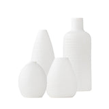 Maxbell 4x European Style Vases White Minimalist Flower Vases for Table Desktop Desk