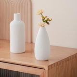 Maxbell 4x European Style Vases White Minimalist Flower Vases for Table Desktop Desk