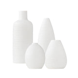 Maxbell 4x European Style Vases White Minimalist Flower Vases for Table Desktop Desk
