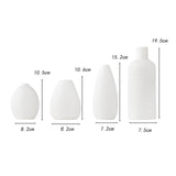 Maxbell 4x European Style Vases White Minimalist Flower Vases for Table Desktop Desk