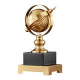 Maxbell Globe Ornament Rotating Globe Artwork Modern Statue for Shelf Tabletop Decor
