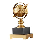 Maxbell Globe Ornament Rotating Globe Artwork Modern Statue for Shelf Tabletop Decor