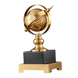 Maxbell Globe Ornament Rotating Globe Artwork Modern Statue for Shelf Tabletop Decor
