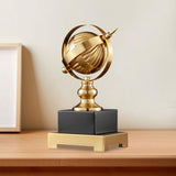 Maxbell Globe Ornament Rotating Globe Artwork Modern Statue for Shelf Tabletop Decor