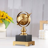 Maxbell Globe Ornament Rotating Globe Artwork Modern Statue for Shelf Tabletop Decor