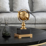 Maxbell Globe Ornament Rotating Globe Artwork Modern Statue for Shelf Tabletop Decor