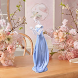 Maxbell Porcelain Lady Statue Nordic Ceramic Girl Figurine for Bedroom Cabinet Desk