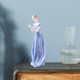 Maxbell Porcelain Lady Statue Nordic Ceramic Girl Figurine for Bedroom Cabinet Desk