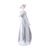 Maxbell Porcelain Lady Statue Nordic Ceramic Girl Figurine for Bedroom Cabinet Desk