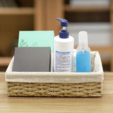 Maxbell 3Pcs Woven Baskets Rectangular Organizer Bins for Cosmetics Appetizer Snacks