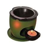 Maxbell Essential Oil Burner Censer Scented Wax Melt Burner for Office Balcony Porch