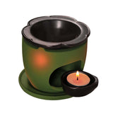 Maxbell Essential Oil Burner Censer Scented Wax Melt Burner for Office Balcony Porch