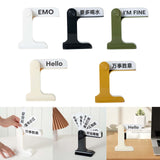 Maxbell Flip Signs Desk Decor Office Gift Crafts Feelings Signs with Emotional Words White