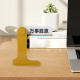 Maxbell Flip Signs Desk Decor Office Gift Crafts Feelings Signs with Emotional Words Yellow