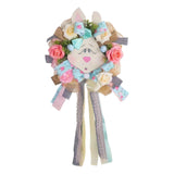Maxbell Easter Rabbit Wreath Easter Decor Spring Wreath for Front Door Outdoor Porch