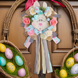 Maxbell Easter Rabbit Wreath Easter Decor Spring Wreath for Front Door Outdoor Porch