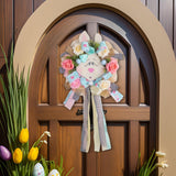Maxbell Easter Rabbit Wreath Easter Decor Spring Wreath for Front Door Outdoor Porch