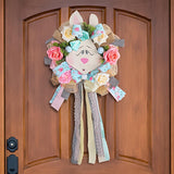 Maxbell Easter Rabbit Wreath Easter Decor Spring Wreath for Front Door Outdoor Porch