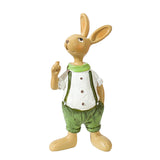 Maxbell 2Pcs Standing Bunny Sculpture Yard Table Creative Garden Rabbit Statues