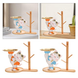 Maxbell Cat Figurine Desk Storage Tray Art Craft Ornament for Bookshelf Dining Table orange