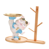 Maxbell Cat Figurine Desk Storage Tray Art Craft Ornament for Bookshelf Dining Table blue
