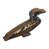 Maxbell Multilayer Carved Duck Silhouette Wood Carved Duck Silhouette for Shelf Home