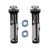 2x Toilet Seat Hinge Screws Replacement Maintenance Tool Toilet Repair Screw M5 with 18mm gasket