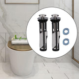 2x Toilet Seat Hinge Screws Replacement Maintenance Tool Toilet Repair Screw M5 with 18mm gasket