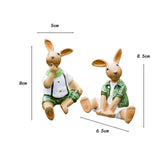 Maxbell 2 Pieces Garden Rabbit Statues Table Housewarming Gift Lawn Rabbit Figurines