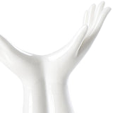 Maxbell Flowerpot Human Body Ceramic Hand Vase for Living Room Hallway Wedding Party 19x15.5cm