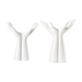 Maxbell Flowerpot Human Body Ceramic Hand Vase for Living Room Hallway Wedding Party 19x15.5cm