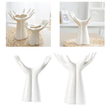 Maxbell Flowerpot Human Body Ceramic Hand Vase for Living Room Hallway Wedding Party 19x15.5cm