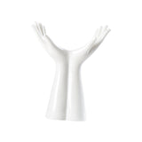 Maxbell Flowerpot Human Body Ceramic Hand Vase for Living Room Hallway Wedding Party 19x15.5cm