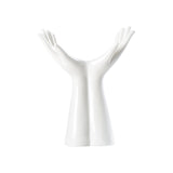 Maxbell Flowerpot Human Body Ceramic Hand Vase for Living Room Hallway Wedding Party 19x15.5cm