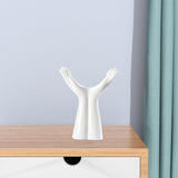 Maxbell Flowerpot Human Body Ceramic Hand Vase for Living Room Hallway Wedding Party 19x15.5cm