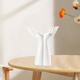 Maxbell Flowerpot Human Body Ceramic Hand Vase for Living Room Hallway Wedding Party 21.5x18cm