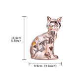 Maxbell Cat Statue Collection Minimalism Desktop Ornament for Cabinet Office Bedroom Rose Gold