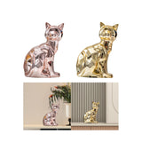Maxbell Cat Statue Collection Minimalism Desktop Ornament for Cabinet Office Bedroom Rose Gold
