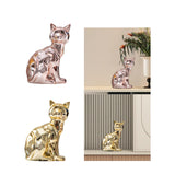 Maxbell Cat Statue Collection Minimalism Desktop Ornament for Cabinet Office Bedroom Rose Gold