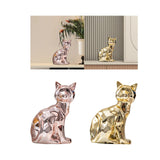 Maxbell Cat Statue Collection Minimalism Desktop Ornament for Cabinet Office Bedroom Rose Gold
