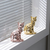 Maxbell Cat Statue Collection Minimalism Desktop Ornament for Cabinet Office Bedroom Rose Gold