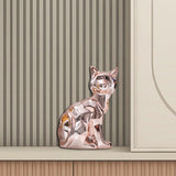 Maxbell Cat Statue Collection Minimalism Desktop Ornament for Cabinet Office Bedroom Rose Gold