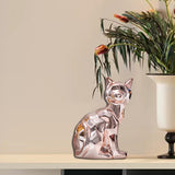 Maxbell Cat Statue Collection Minimalism Desktop Ornament for Cabinet Office Bedroom Rose Gold