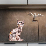 Maxbell Cat Statue Collection Minimalism Desktop Ornament for Cabinet Office Bedroom Rose Gold