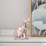 Maxbell Cat Statue Collection Minimalism Desktop Ornament for Cabinet Office Bedroom Rose Gold