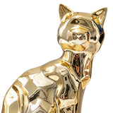 Maxbell Cat Statue Collection Minimalism Desktop Ornament for Cabinet Office Bedroom Gold