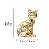 Maxbell Cat Statue Collection Minimalism Desktop Ornament for Cabinet Office Bedroom Gold